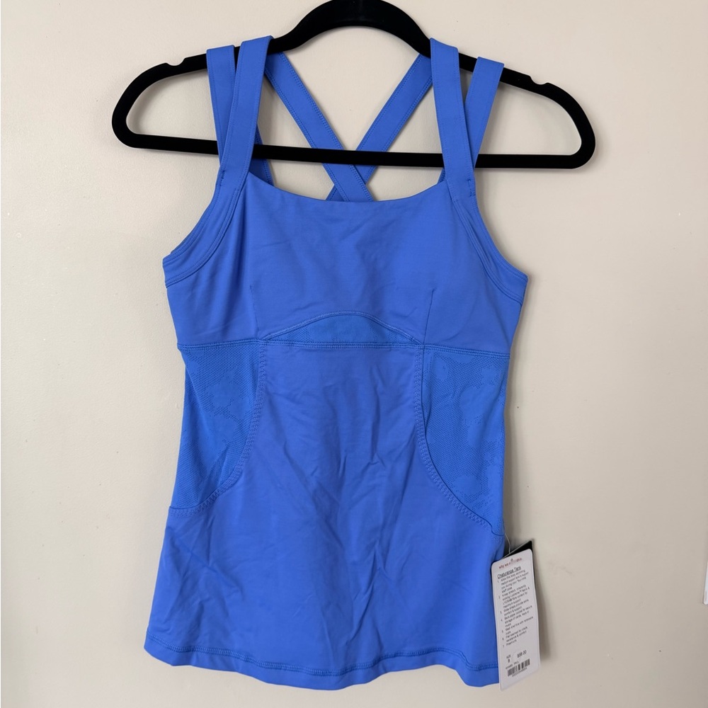 Lululemon Athletica Bright Blue Chaturanga Sports Top